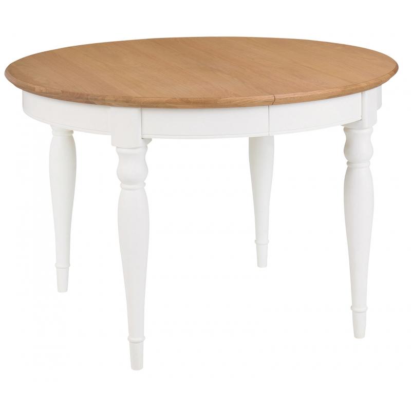 Washington Two Tone Round Extending Dining Table